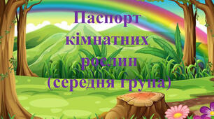 Презентація "Паспорт кімнатних рослин" (середня група)