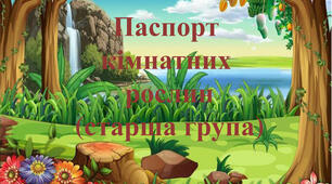 Презентація "Паспорт кімнатних рослин" (старша група)