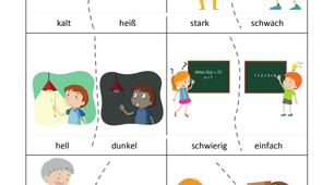 Gegenteile Bildkarten (3 Seiten) | картки