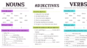 Simple Parts of Speech | Nouns | Adjectives | Verbs | Adverbs
