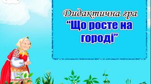 Дидактична гра: "Що росте на городі?"