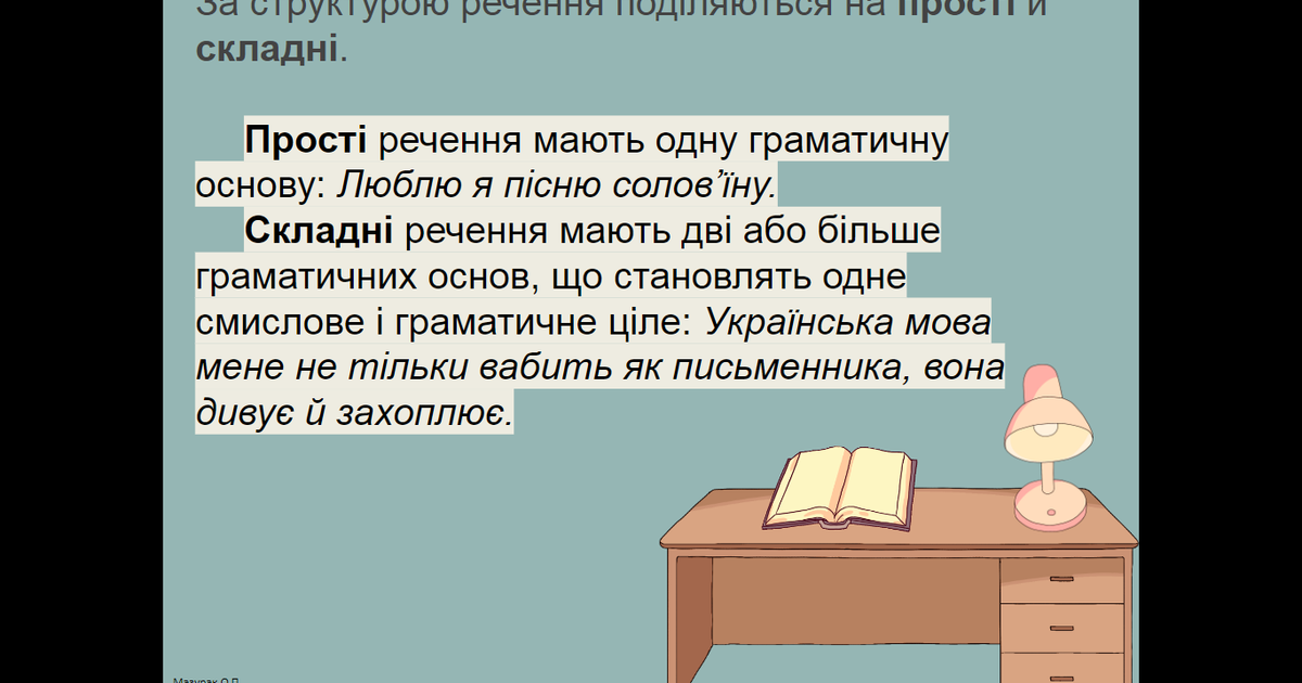 Речення прості й складні. Односкладні та двоскладні речення 8 клас ...
