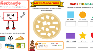 Shapes worksheet | Робочий зошит