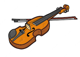 Premium Vector | Cartoon vector illustration, violin. colorful musical instrument