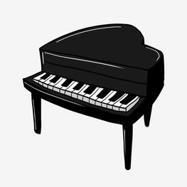 Black Piano Black And White Musical Instrument, Playing The Piano, Cartoon Black Piano, Black Piano Illustration PNG Transparent Clipart Image and PSD File for … | Black piano, Piano, Cool background music