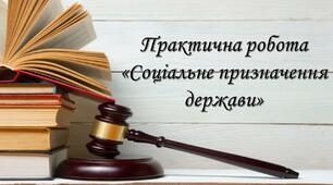 Практична робота Соціальне призначення держави