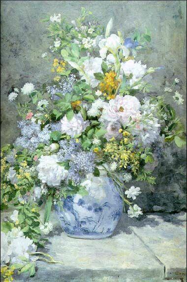 Огюст Ренуар. Весенний букет, 1866 | Renoir art, Renoir, Pierre auguste renoir
