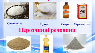 Розчинні і нерозчинні речовини.Розчини в природі