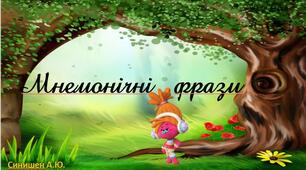 Презентація з української мови "Мнемонічні фрази"
