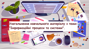 5 клас. НУШ. Узагальнення навчального матеріалу з теми: "Інформаційні процеси та системи".  