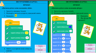 Інструктивні карти с завданнями Scratch 8 штук (молодша школа_НУШ)