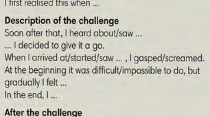 1.7 A description of a personal challenge