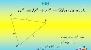 Теорема косинусів і наслідки з неї