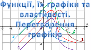 Функції, їх графіки та властивості. Перетворення графіків