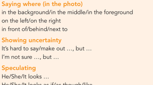 1.8 Describing a photo. Adjective order.
