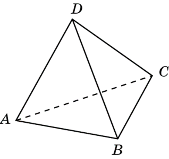 На рисунке изображен тетраэдр авсд ребра которого равны
