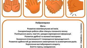 Наочний матеріал. Картки  "Нейровправи"