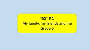 My family, my friends and me