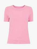 Whistles Rosa Double Trim T-Shirt, Pink