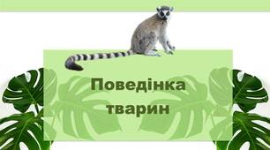 Узагальнення вивченого з теми "Поведінка тварин"