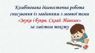 Діагностична  робота "Мовна тема".