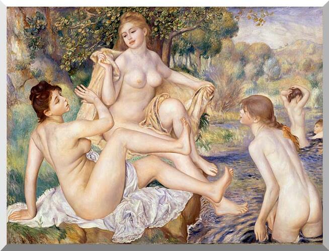 Pierre Auguste Renoir The Large Bathers Canvas Art - 9x12 stretched canvas