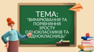 Презентація проєкту "Вимірювання та порівняння зросту однокласників і однокласниць"
