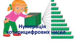 Нумерація чотирицифрових чисел. Тисяча 4 клас