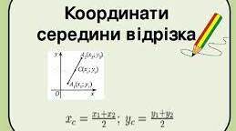 Координати середини відрізка