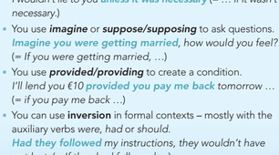 6.2 Conditional clauses
