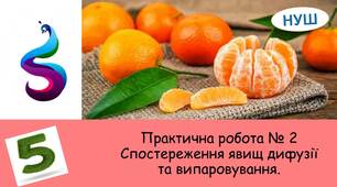 Презентація на тему: "Практична робота №2Спостереження явищ дифузії та випаровування. "