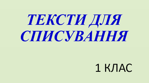 Презентація. Тексти для списування