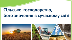 Сільське господарство, його значення в сучасному світі. Сільське господарство України.