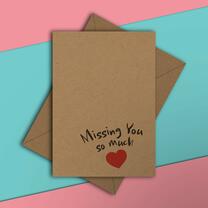 Missing You so Much Cute Greetings Card Boyfriend - Etsy