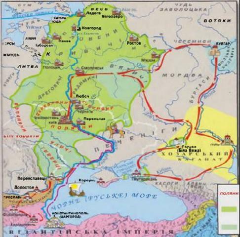 Виникнення та становлення Русі-України. timeline | Timetoast timelines
