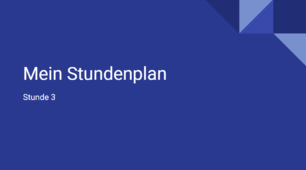 презентація для 8 (4) класу за темою "Mein Stundenplan"